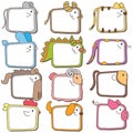 Chinese zodiac animal frames Royalty Free Stock Photo
